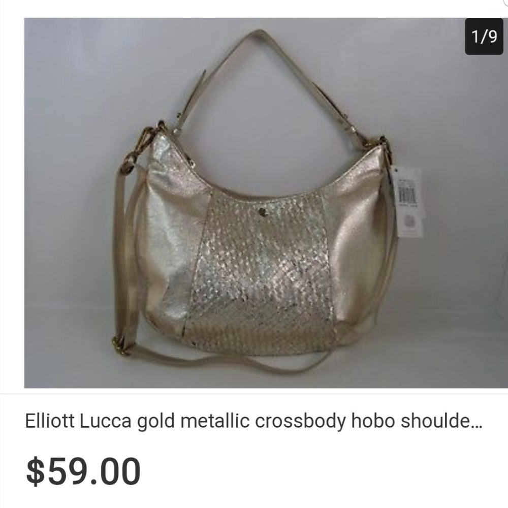 Elliott Lucca Gold Metallic Handbag